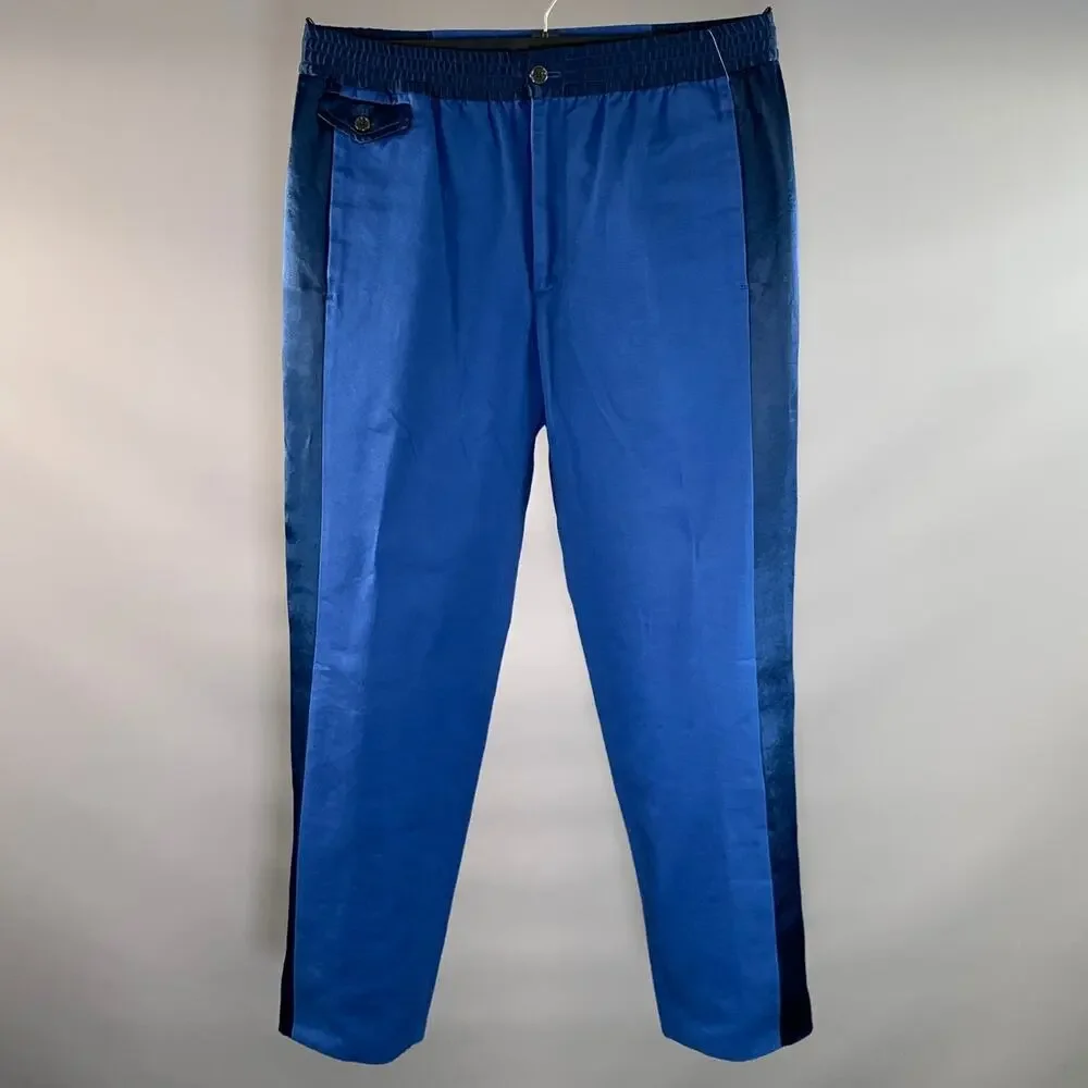 GUCCI Size 32 Blue Cobalt Cotton Track Pant Casual Pants